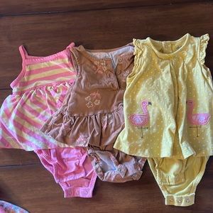 Lot of 3 skirt/bodysuit combos